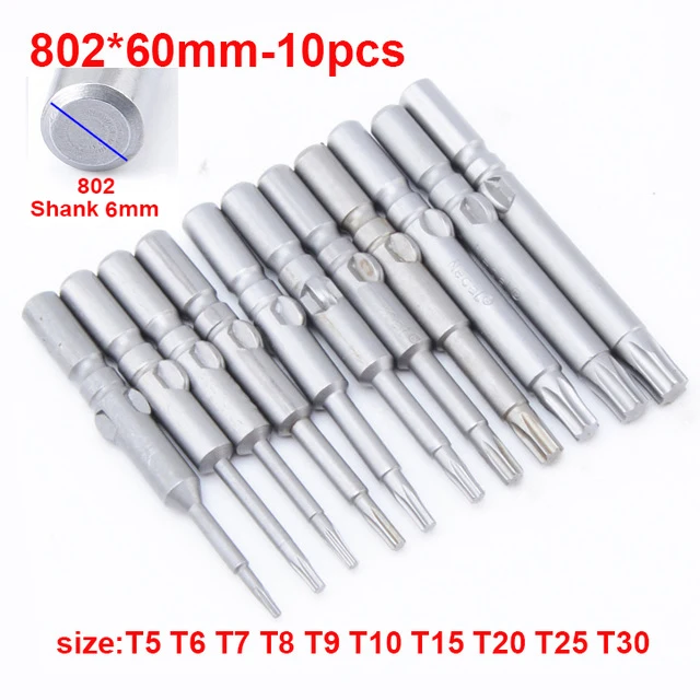 10Pcs-T5-T30-Magnetic-Torx-Screwdriver-Bits-Kit-802-6mm-Round-Shank-Electric-Driver-Bits-Hand (1)