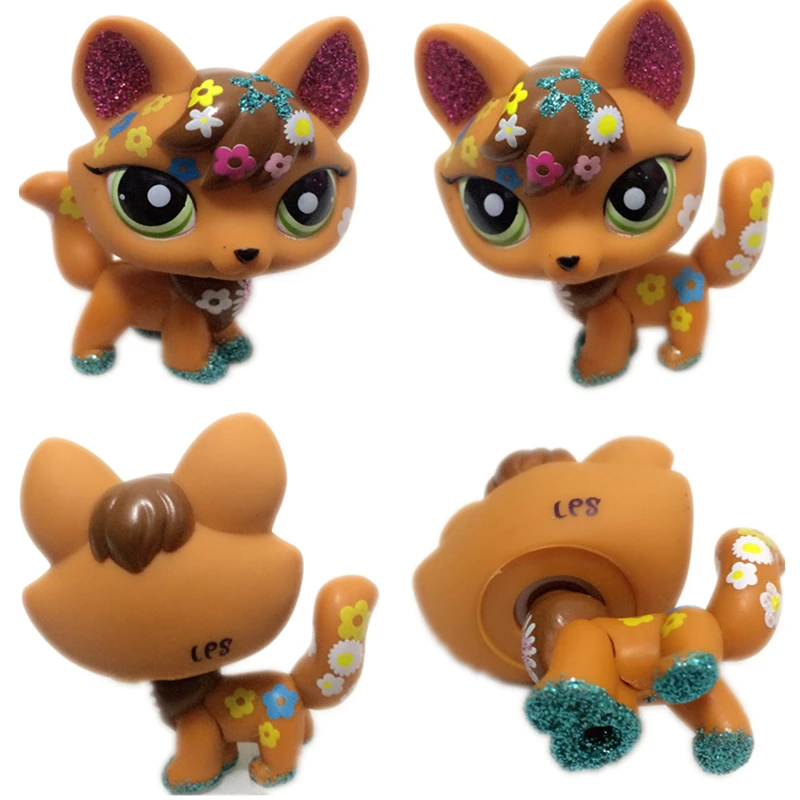 New Rare Lps Pet Shop Toy Shorthair Cat Shining Fox Dog Bright Eyes