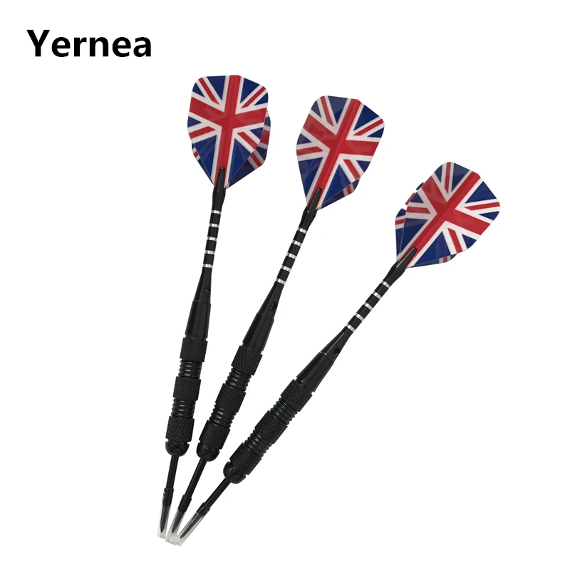 Yernea 3 шт. профессиональный стальной наконечник Дротика s 20 г Dardos никелированный