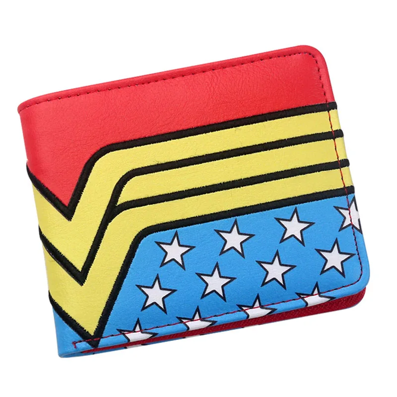 

Comics Wonder Woman Logo Bi-Fold Wallet Wonder Woman Patchwork Short Purse
