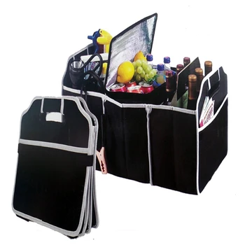 

Auto Accessories Car Organizer Black Trunk Collapsible Toys Food Storage Truck Cargo Container Bags Box Car Stowing Styling New