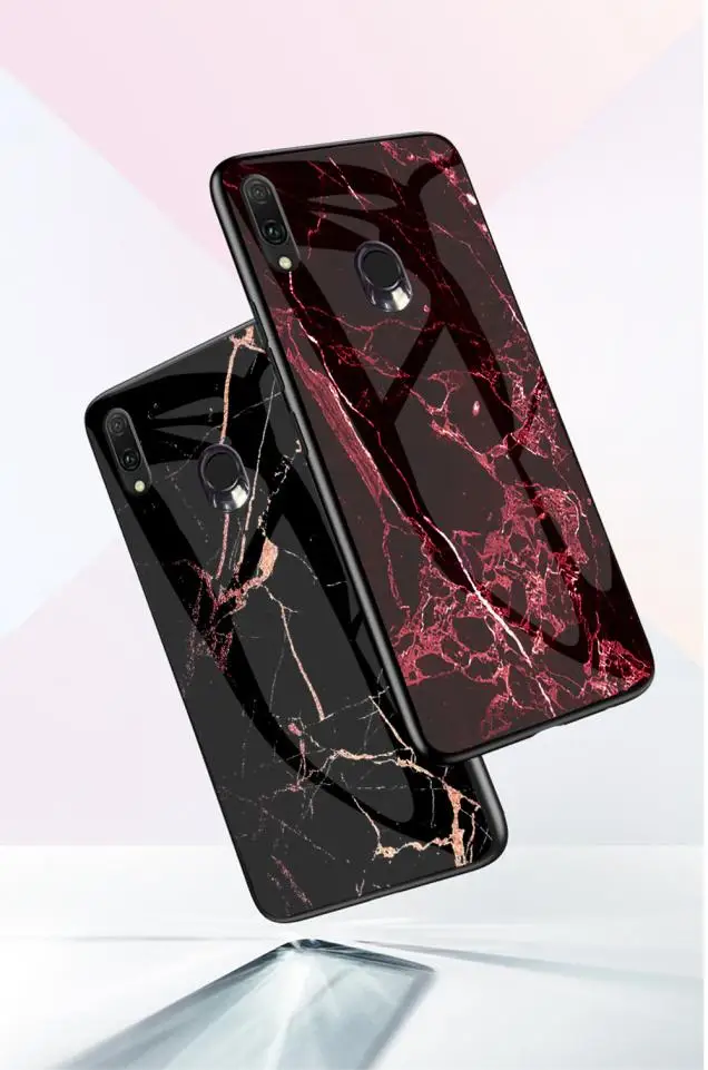 Для Samsung Galaxy A30 A20 A10 чехол Роскошный Мраморный градиент цвет Закаленное стекло