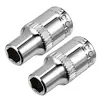 UXCELL Hot Sale 2Pcs 1/4-inch Drive 5.5mm Cr-V 6-Point Shallow Socket in DIY Hand-making, Automotive Repairs ► Photo 2/6