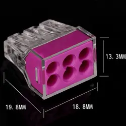 10 шт./лот PCT-106 PCT106 773-106 нажмите провода разъема проводки распределительная коробка 6 pin проводник; распределительная коробка разъем провода