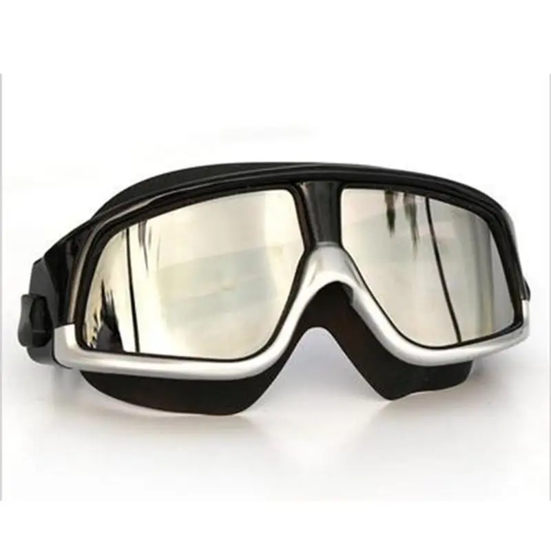 Новые очки для плавания для взрослых HD анти-туман огромная оправа силиконовое покрытие плоское зеркало унисекс плавательные очки qiang