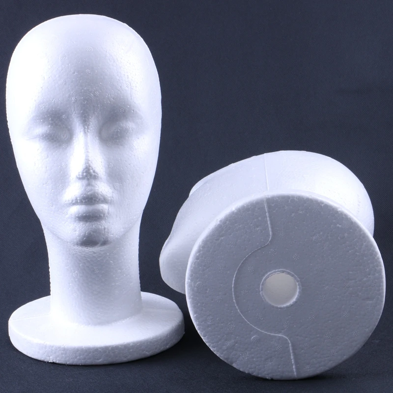 HARMONY 1 Piece Styrofoam Foam Mannequin Manikin Head Stand for Display Hair Wig Hair Glasses Hat and Jewellery HARMONY 1 Piece Styrofoam Foam Mannequin Manikin Head Stand for Display Hair Wig Hair Glasses Hat and Jewellery