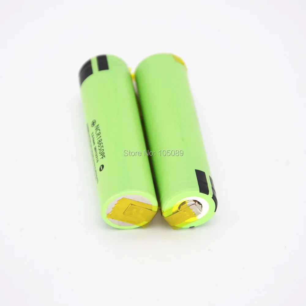 

2PCS HIGH DRAIN NCR18650PF tabs 18650 for Panasonic 2900mAh For battery group 10A High Discharge Rate Battery vape