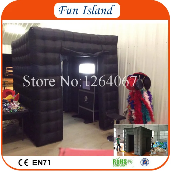 

Free Shipping 3.6x3.6m Black Inflatable Photo Booth/ Inflatable Cube Tent Price For Sale