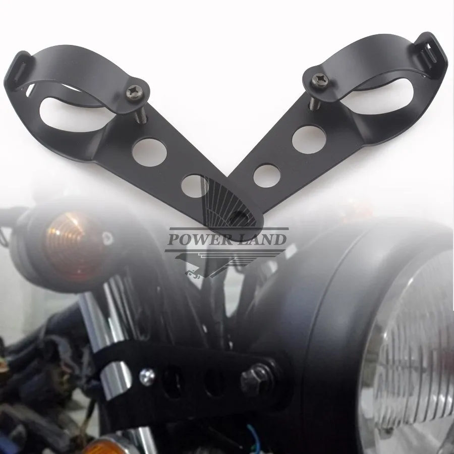 1Pair Motorcycle Streetfighter Headlight Head Fork Tube Lamp Mount