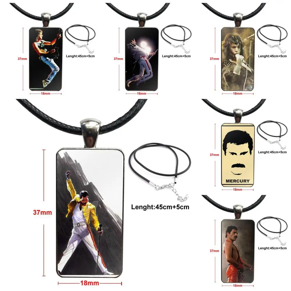 Для женщин Рождественский подарок N Freddie Mercury Queen стеклянный кабошон кулон