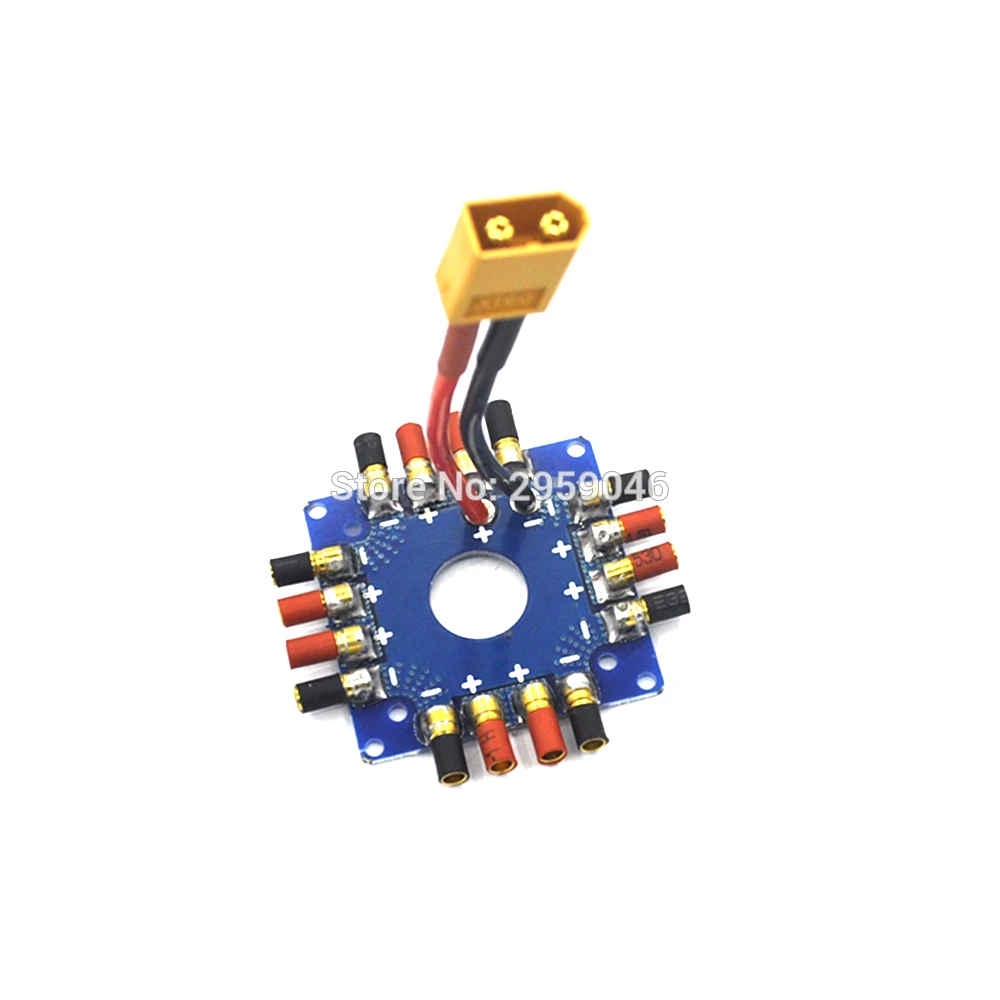 

ESC Power supply Distribution Board Connection Board with XT60 T Plug 3.5mm banana bullet connectors For RC drone