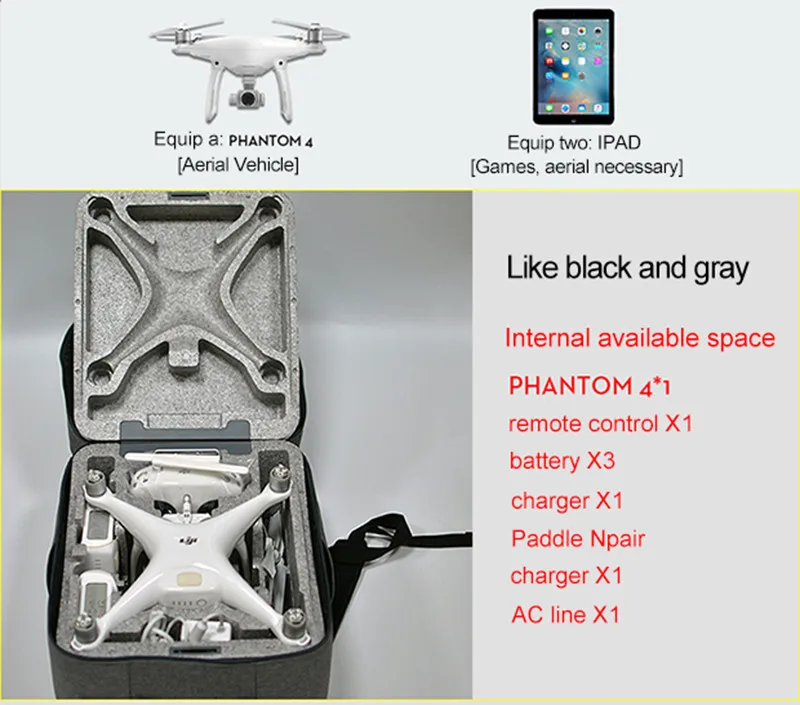 DJI Phantom 4 Backpack Unlined Bag Carrying Case Shoulder Bag Waterproof Shockproof Bag For DJI Phantom 4 Drone