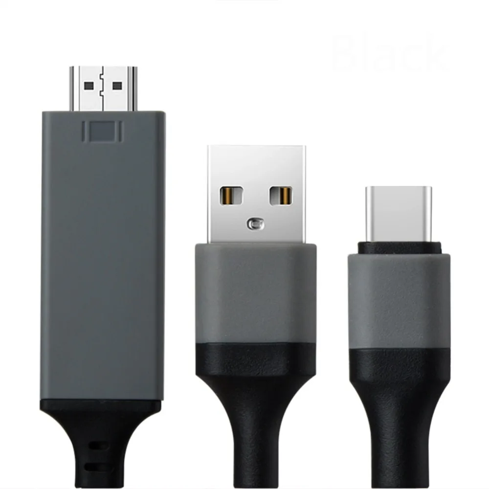 2 м USB 3,1 type C к hdmi-кабель, адаптер конвертер Ultra HD 1080 P зарядный HDTV видео кабель