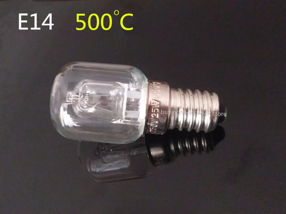 

3pcs E14 high temperature bulb 500 degrees 25W Halogen bubble E14 High temperature oven bulb E14 250V 25W Quartz bulb 500 degree