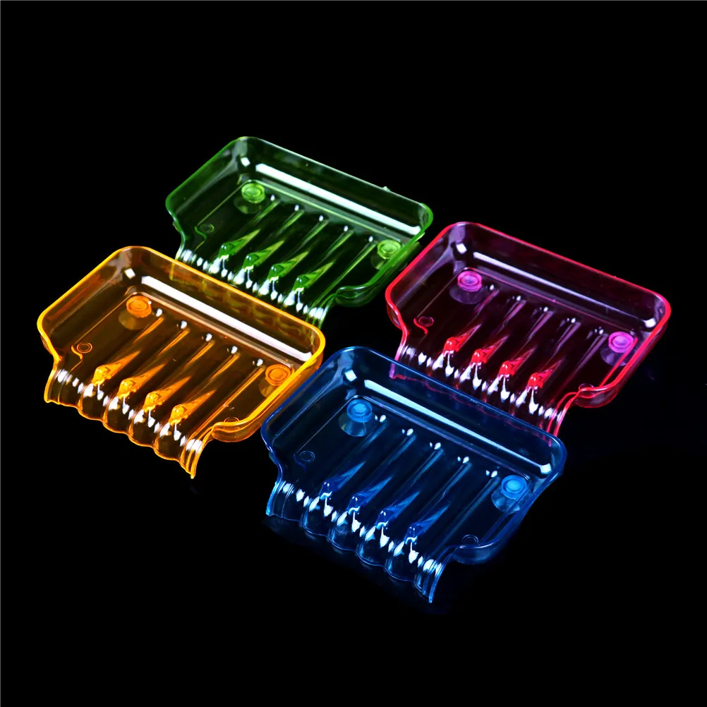Plastic Soap storage Holder Kitchen Soap Dish 4 Colors Bathroom Water Drainer Soap Box Suction Cup