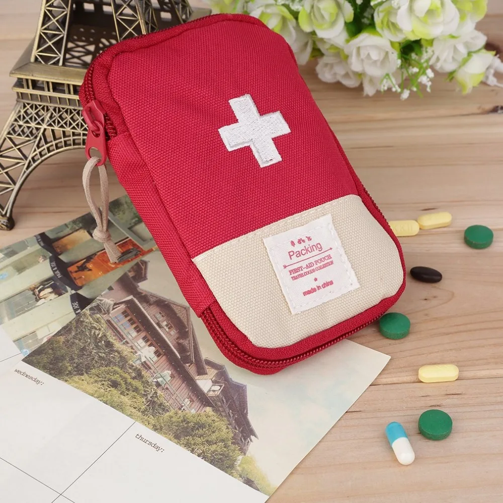 Durable de Camping al aire libre casa supervivencia portátil Kit de primeros auxilios caso conveniente de manejar para fácil transporte 3 colores opcionales