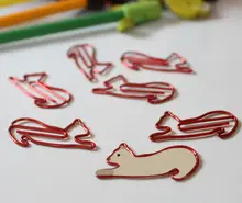 10 Cute Cat Kitty Paper Clips Creative Animal Shape Bookmark Decoration Accessories Stationery
