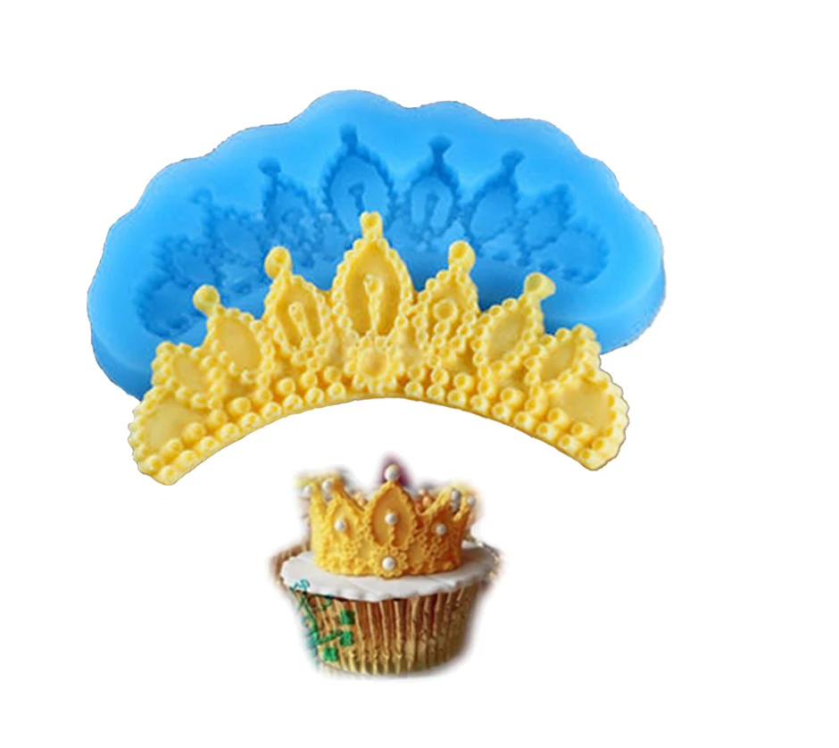 Luyou DIY Princess Crown Silicone Cake Mold for Chocolate Baking Mould