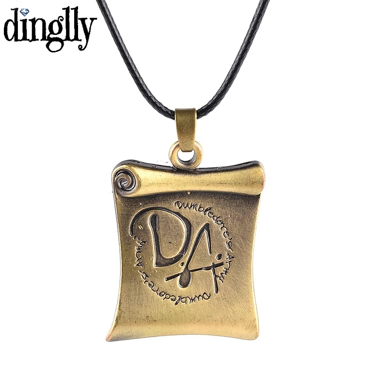 

DINGLLY Harri Pot Tom Riddle's Diary Book Scroll Bronze Necklace Charms Sweater Chain Vintage Jewelry Collars Gifts