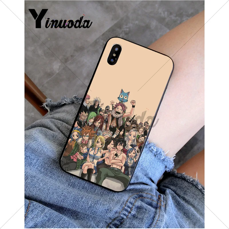 Yinuoda Аниме Манга Фея хвост клиент высокий телефонный чехол для Apple iPhone 8 7 6 6S Plus X XS