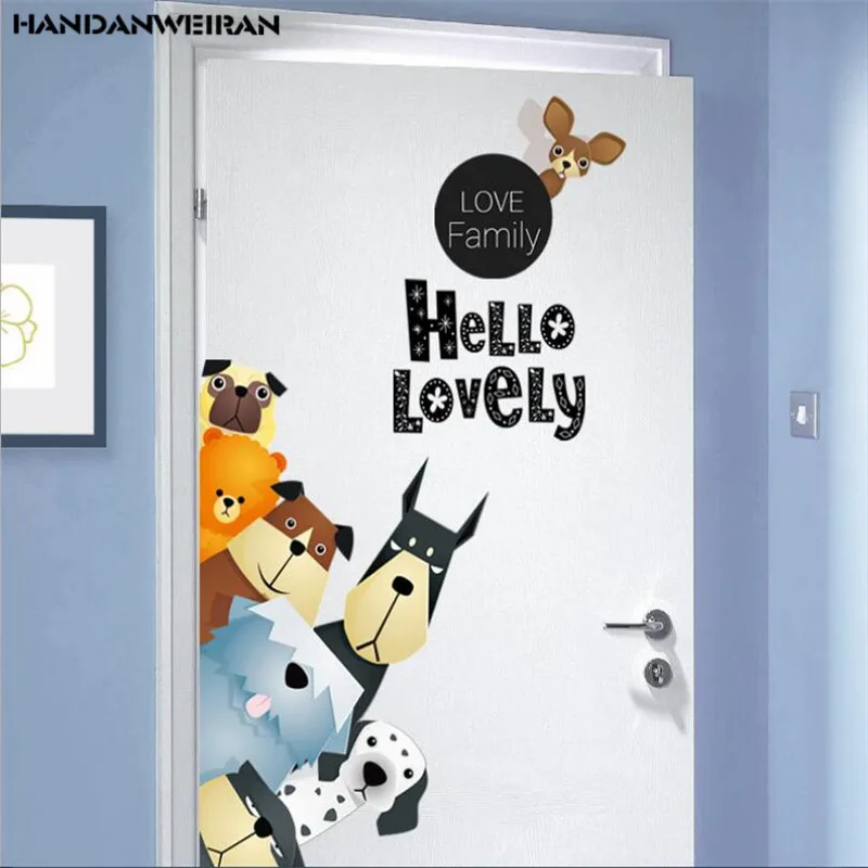 

1PCS Children's room animal cartoon removable sticker for home decoration mural 50*70cm