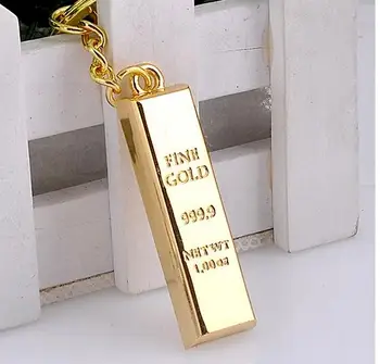 

100pcs/lot fedex fast unisex alloy simulated gold keychain creative style woman man gold key ring
