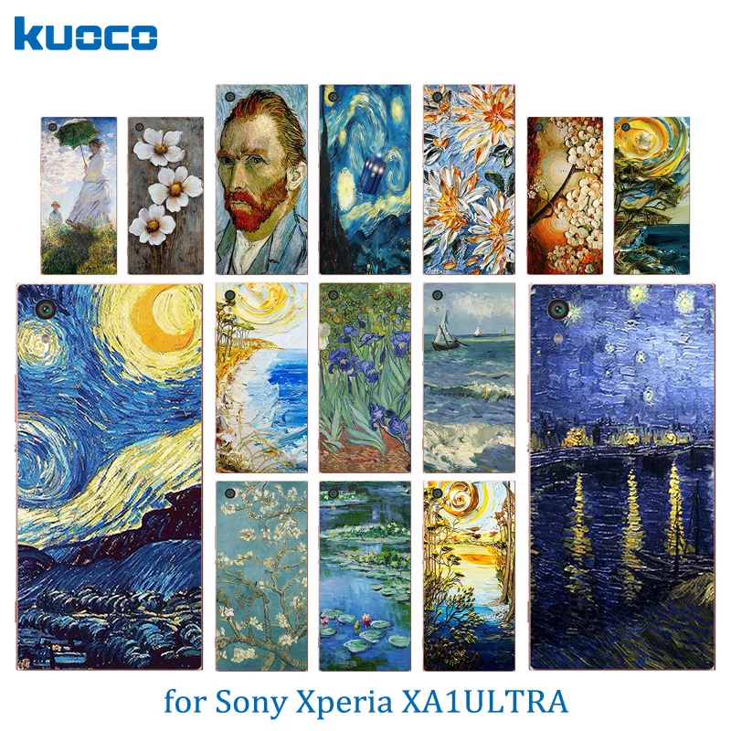 

Silicone Cover 6" for Sony Xperia XA1 Ultra Case Van Gogh Pattern for G3221 G3212 G3223 G3226 Bag for Sony Xperia XA1 Ultra
