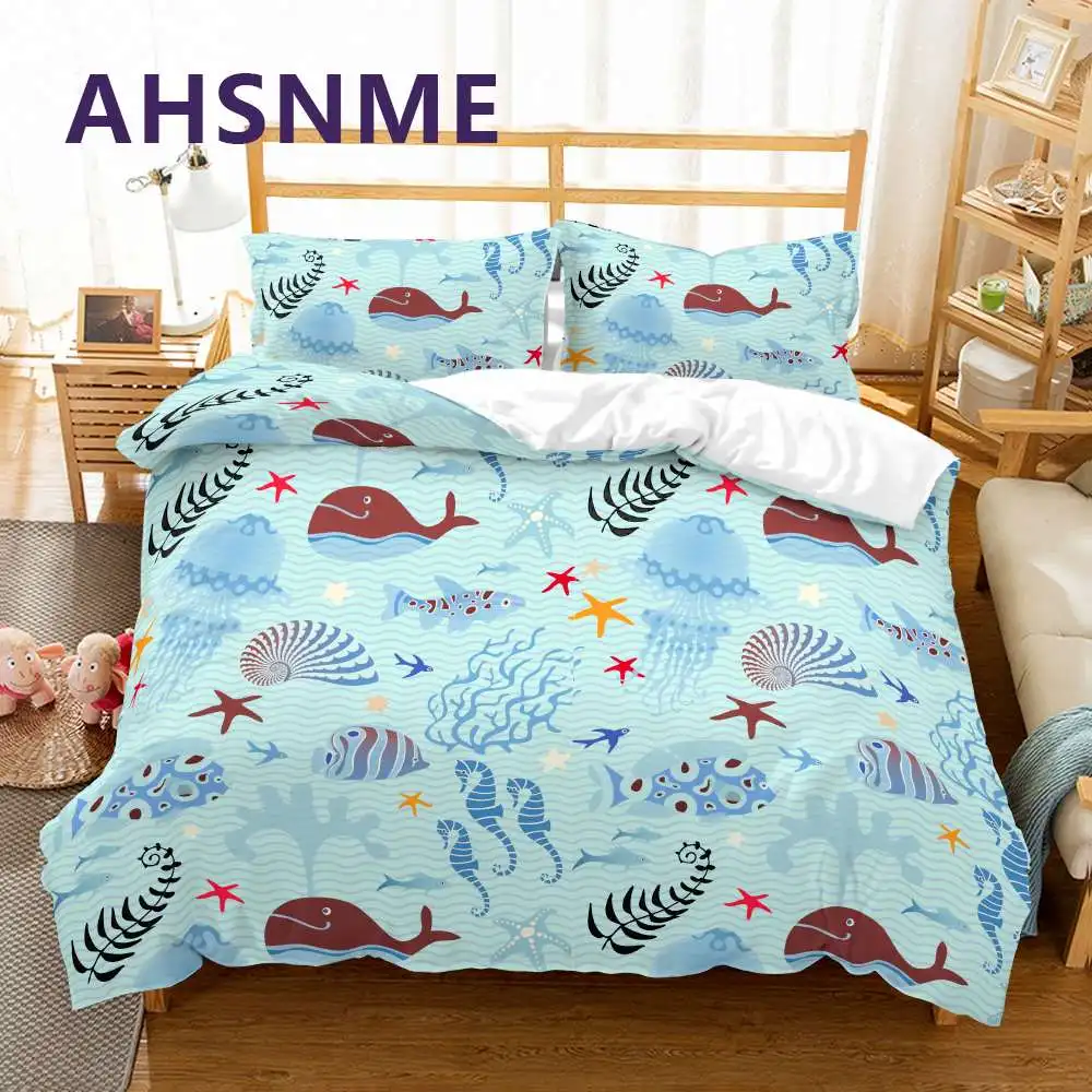 Erosebridal Shark Comforter Cover King Sealife Bedding Set Teens Modern Printed Duvet Cover Poster Style Ocean Fish Theme Quilt Cover Set Boys Girls Underwater Animal Decorative Soft Bedspread Erosebridal Shark Comforter Cover King Sealife Bedding Set Teens Modern Printed Duvet Cover Poster Style Ocean Fish Theme Quilt Cover Set Boys Girls Underwater Animal Decorative Soft Bedspread