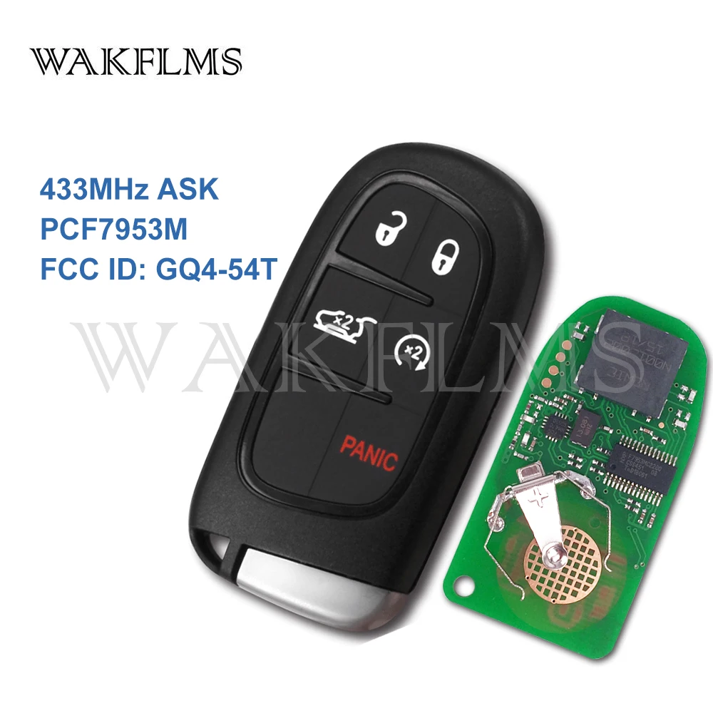 4+ 1 5btn умный дистанционный Автомобильный ключ для JEEP Cherokee БЕСКЛЮЧЕВОЙ вход 433 МГц PCF7953M 4A чип GQ4-54T чип без отметки