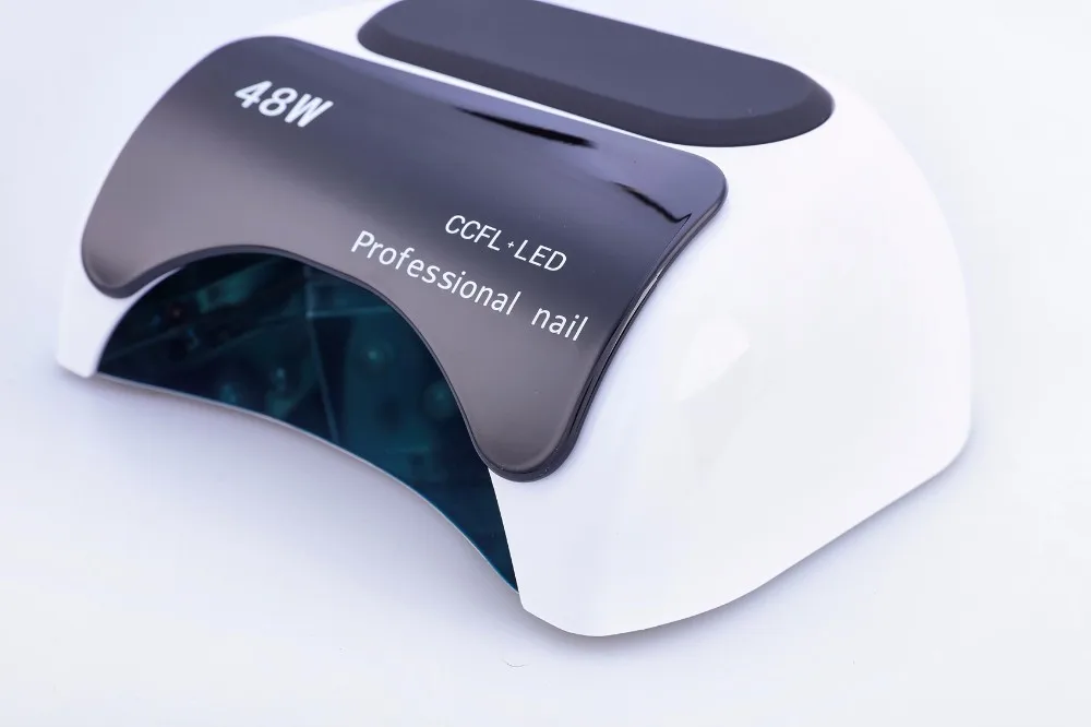Conduziu a Lâmpada do Unha para Unhas de Gel Manicure com Broca Pedaços de um Conjunto de Ccfl Polonês Cura Unhas & Professional Electric Unha Broca Conjunto de 48 w 12 Prego Para Unhas de Gel Polonês Cura
