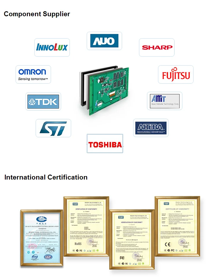 Программируемый 3,5 дюймовый умный TFT lcd с RS485/RS232/ttl интерфейсом