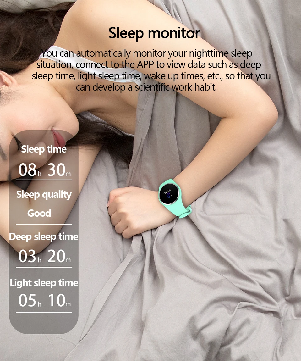 ADORARE Q1 Smart Watch Bracelet Heart Rate Monitor Smart Clock Wristband Fitness Tracker Men Women Smartwatch for Android iOS (13)