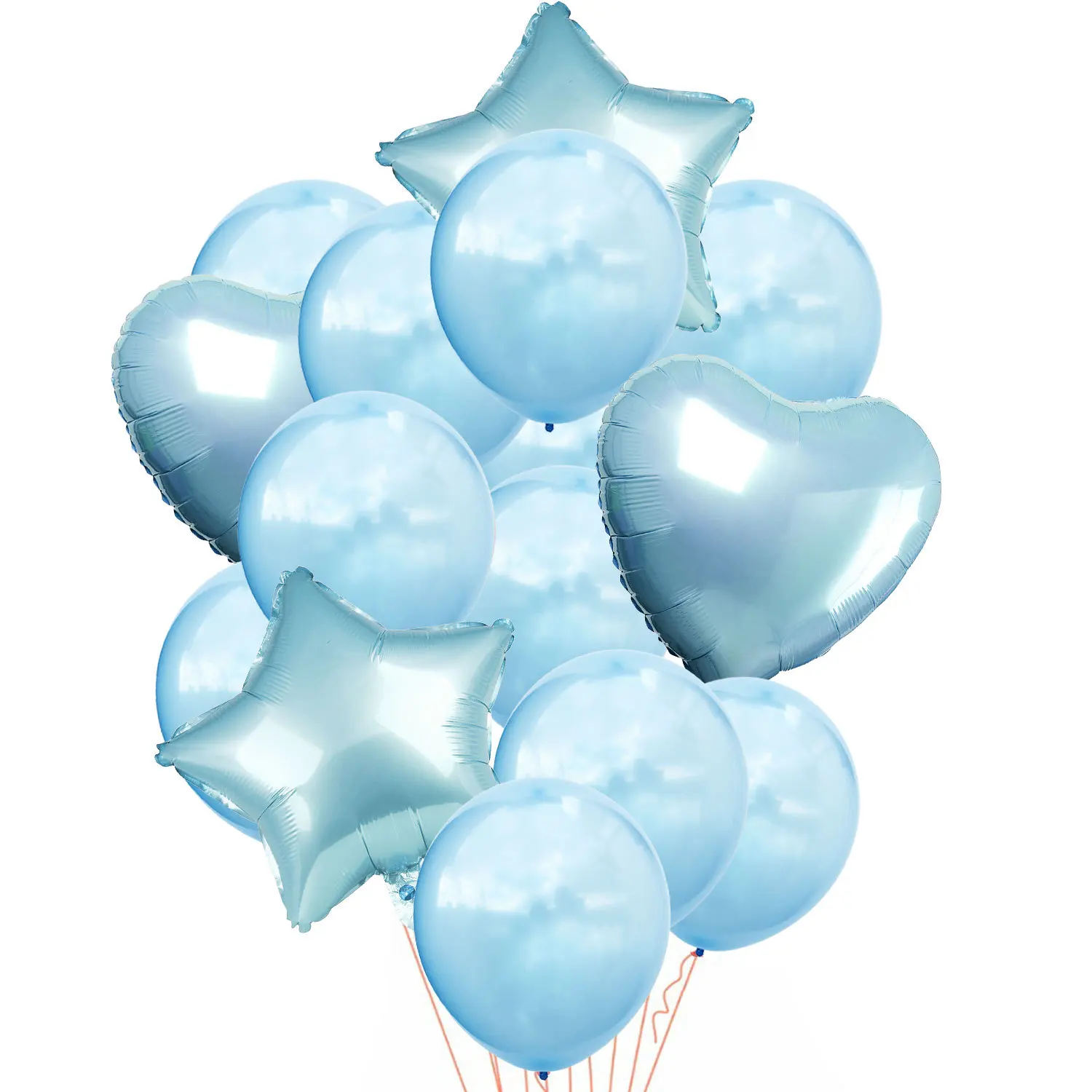 14pcs 12in Confetti Latex Balloons Multi 18in Helium Balloon Happy Birthday Party Decor Wedding Festival Balon Party Supplies - Цвет: blue 1