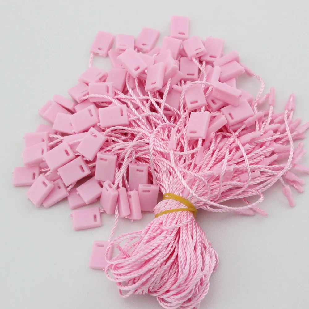 

Pink Hang Tag Seal 500 Pieces Hang Tag String In Apparel 18cm Hangtag Cord For Garment Hang Tag