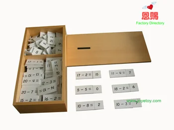 

5030 subtration practise box questions answers early develop montessori materials school educational earning toys wooden toys