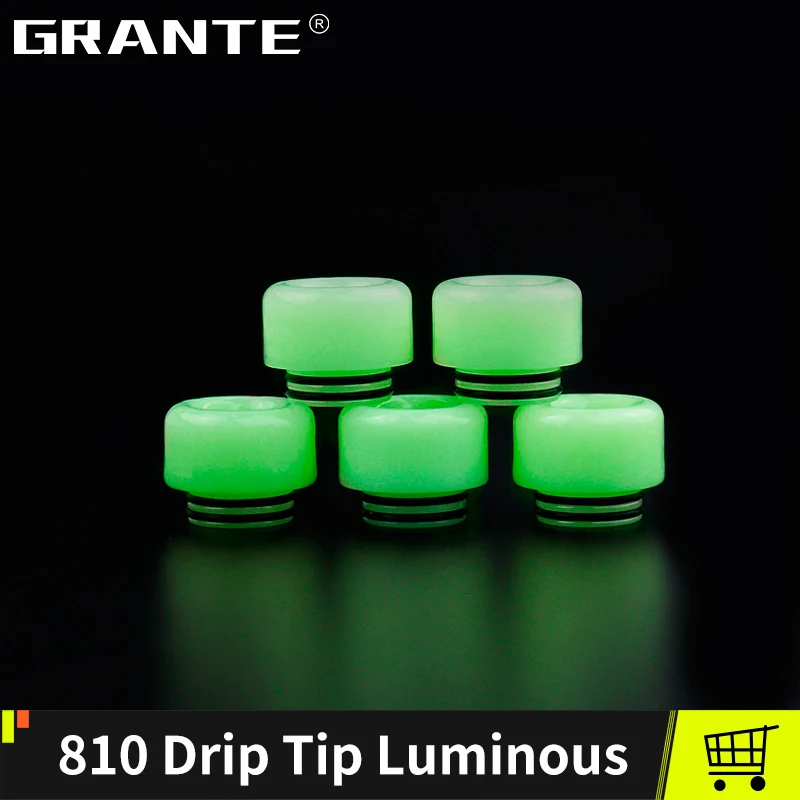 

810 Drip Tip Luminous Noctilucent For Vape RDTA RDA Atomizer Luminous Mouthpieces Drip Tip Cigarette Accessories In Stock