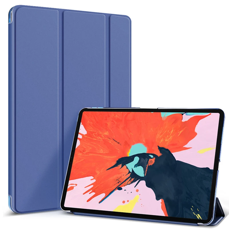 

Ultra Slim Smart Case For New iPad Pro 12.9 2018 Release Shockproof PU Leather Magnetic Trifold Cover For iPad Pro 12.9 Case