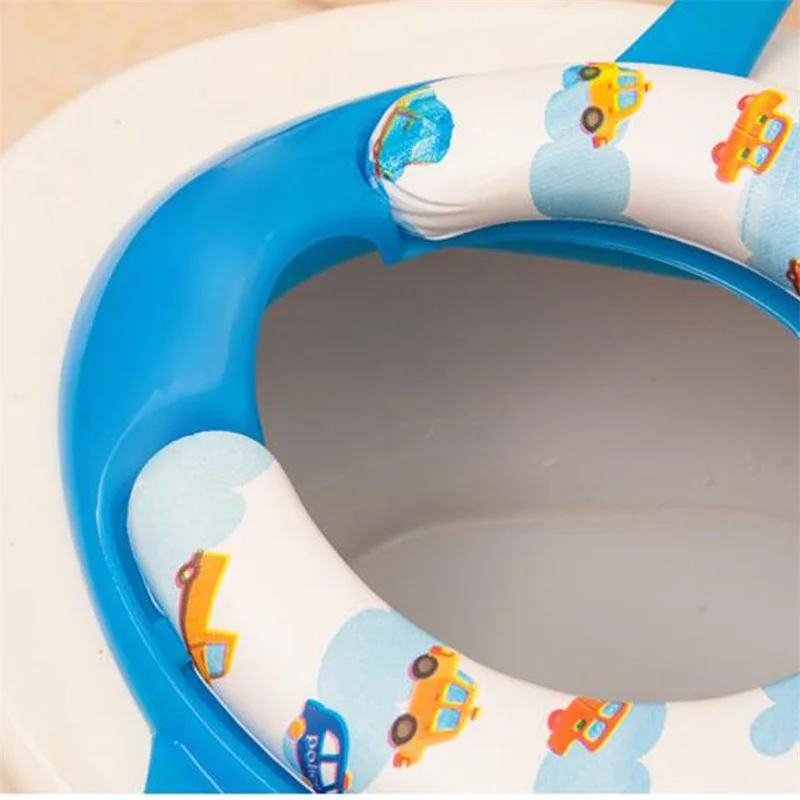 Экологичные детские горшки мягкие сиденье для унитаза для приучения к туалету детский кроссовок с ручкой горшок туалет Pad пьедестал для