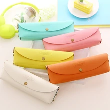 2017 Nice Design High Quality PU Leather Pencil Bag School Office Desk Pencil Bag BW28