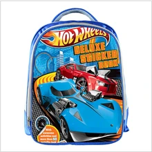 Hot wheels azul coches de la historieta de 13 pulgadas 3d impresión mochilas escolares para adolescentes niños niñas niños bolso de escuela