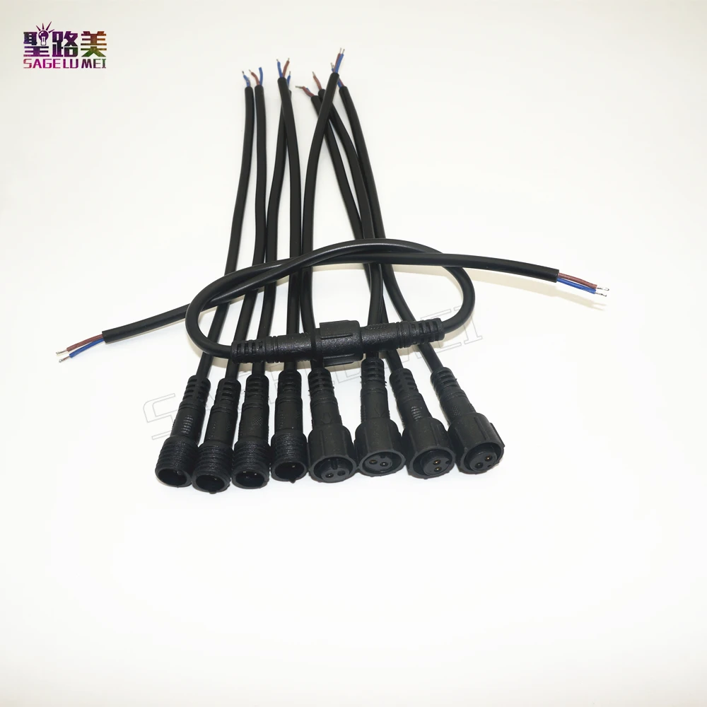 

Free shipping 5pairs/pack for single color LED Strips Light 2pin Male to Female Connector Waterproof Cable 2Pin BLACK pigtail