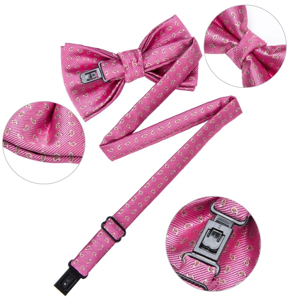 Бренд DiBanGu, Модный популярный галстук-бабочка праздничный галстук-бабочка, Свадебный галстук-бабочка, галстук для мальчиков и девочек, пурпурный узор Пейсли, бант