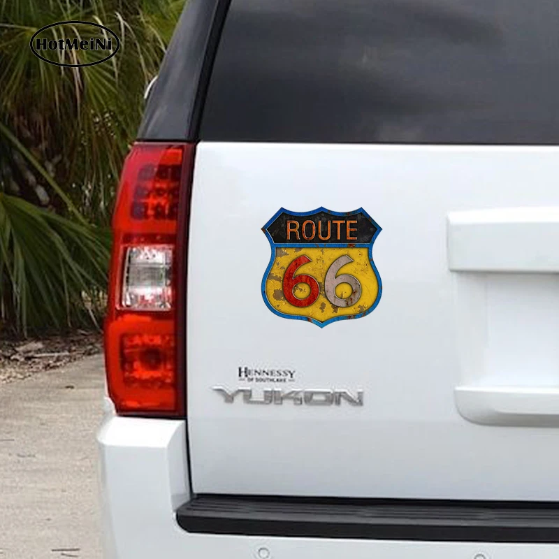 HotMeiNi автостайлинг 3D Route 66 самоклеющиеся высечки логотипа виниловая наклейка JDM