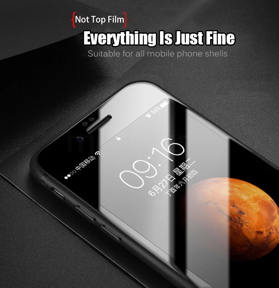 MOUSEMI For iPhone 7 6 Glass 3D Full Coverage Soft Edge Side Protective Glass For iPhone 6s 8 7 Plus X Tempered Glass on Screen (5)