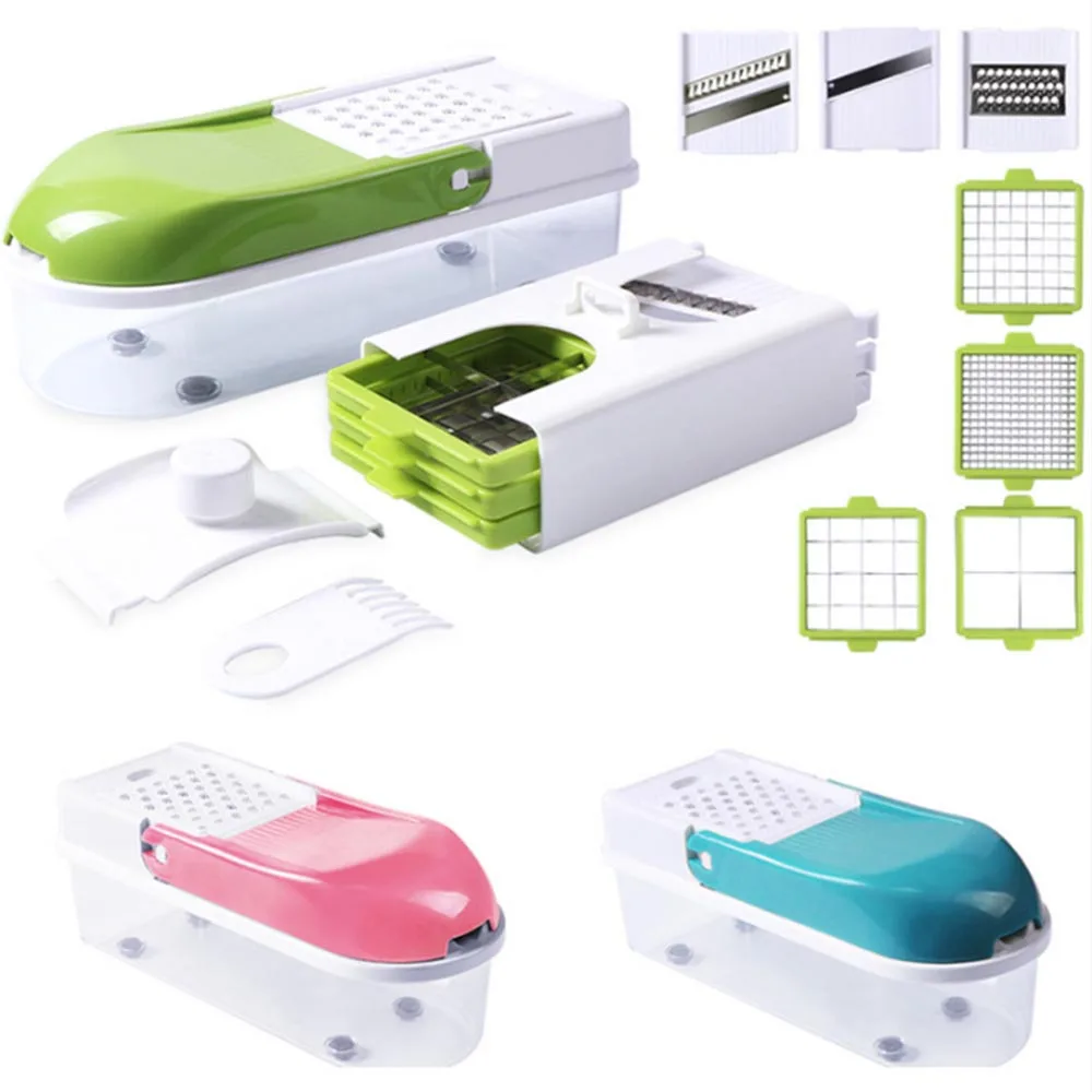 

Multi-Function Vegetable Slicer Adjustable Blades Fruit Cutter Kitchen Machine with 8 Cutting Knife Housewarming Gift