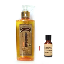 Профессиональный имбирный шампунь анти-средство против выпадения волос шампунь натуральный волос восстанавливающий Восстанавливающий, увлажняющий мягкий 300 мл+ 20 мл Andrea 2 шт