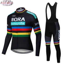 

2019 New BORA Winter Thermal Fleece Long Sleeves Cycling Jersey Set Clothing Bike Clothes Wear MTB Bicycle Maillot Ropa Ciclismo