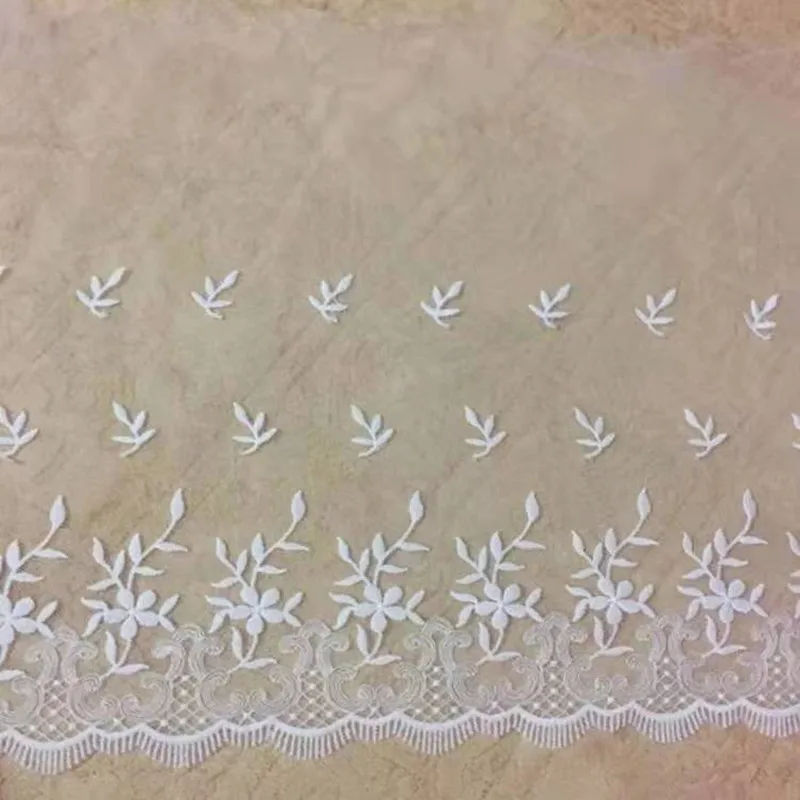 

35CM wide high quality white lace fabric woven trim ribbon DIY Handmade sewing embroidery lace ribbon clothing accessories