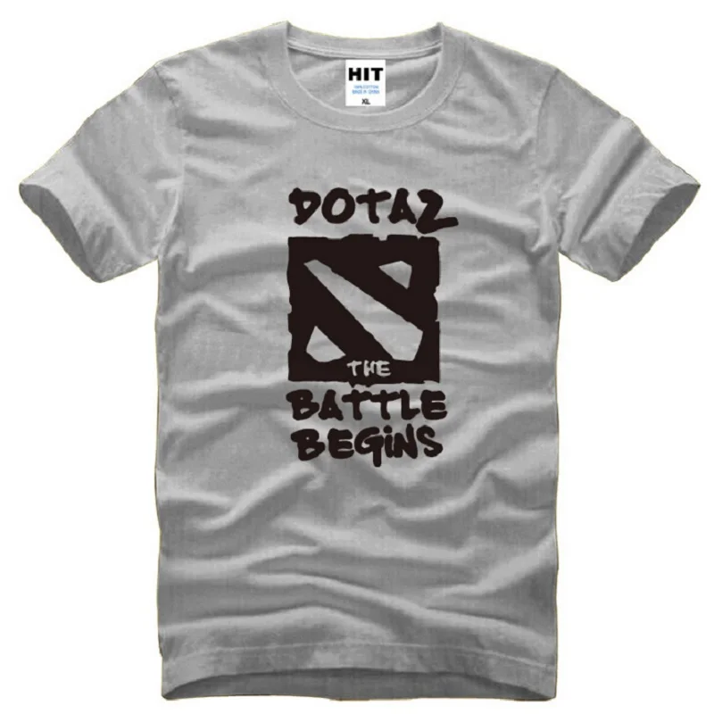  New Summer Cotton Short Sleeve T shirts Men Fashion Game Dota 2 Printed Man Tops Tees THE BATTLE BE