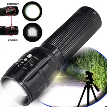 

5000LM NEW HOT Hot waterproof Torch Light XM-L T6 LED Flashlight Zoomable Flashlight Spotlight AAA BZ